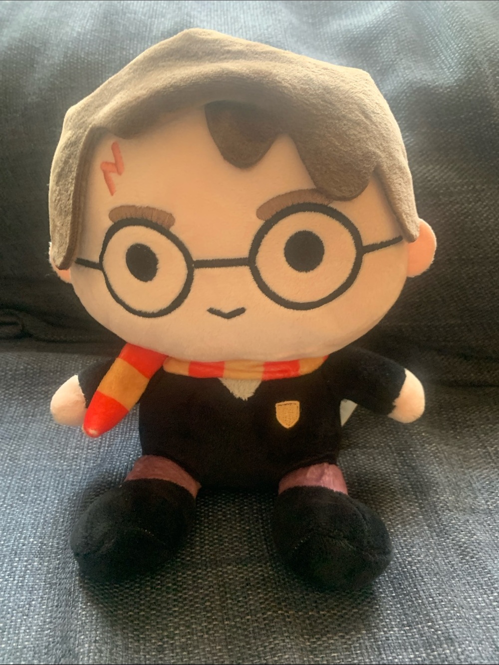 Never Used Warner Bros. Plush Wizard Harry Potter bank with Red and Yellow Scarf